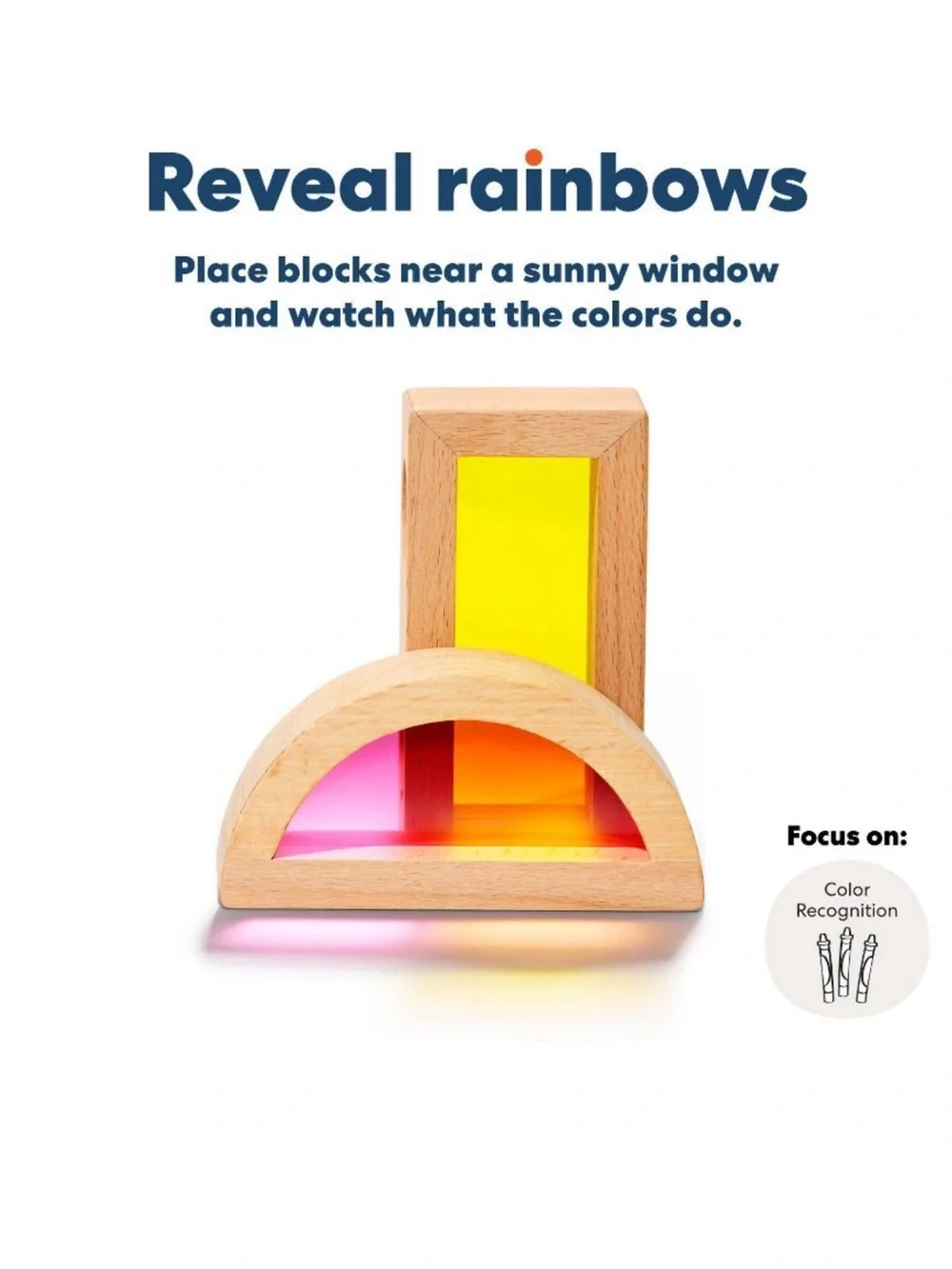 KiwiCo Rainbow Roll & Stack Activity with Rainbow Blocks 18+ Months *NEW*